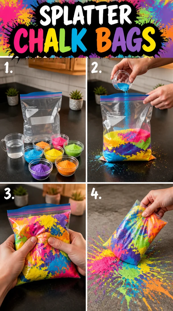 Splatter Chalk Bags 8 Splatter Chalk Bags