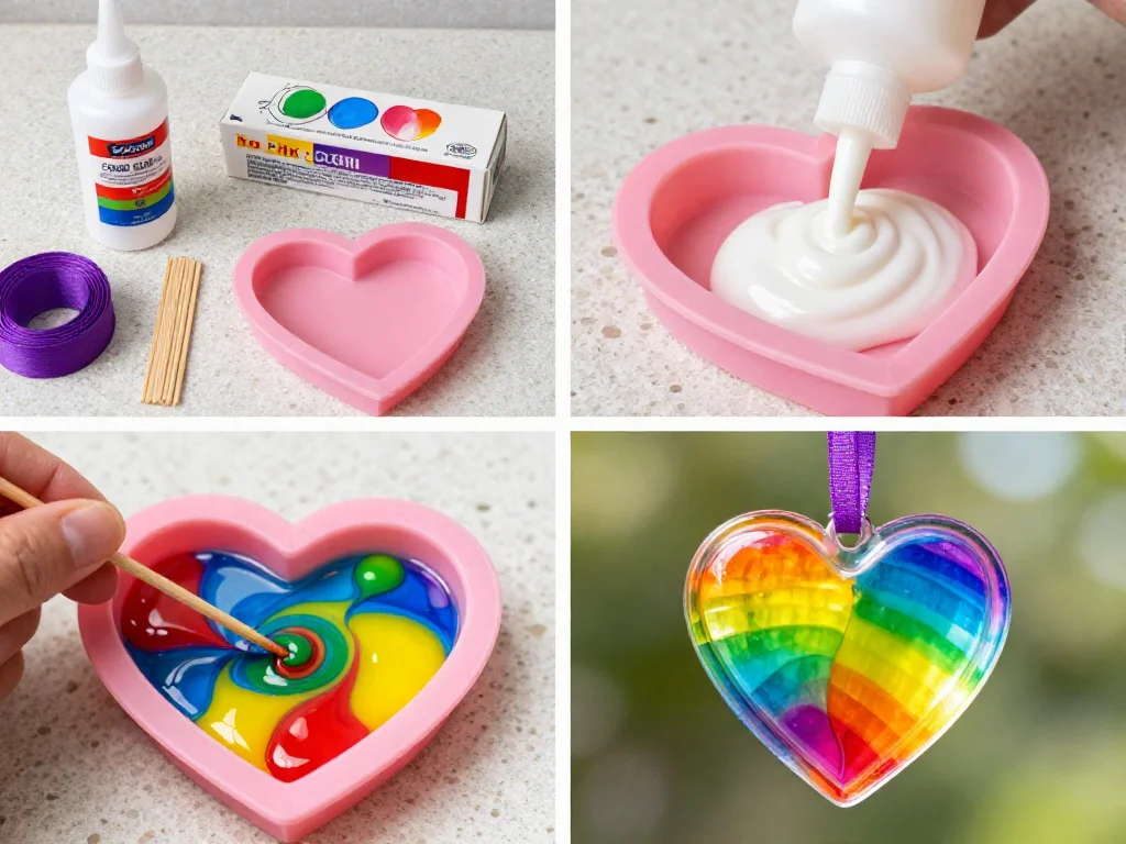 Swirled Glue Sun Catchers 9 Swirled Glue Sun Catchers