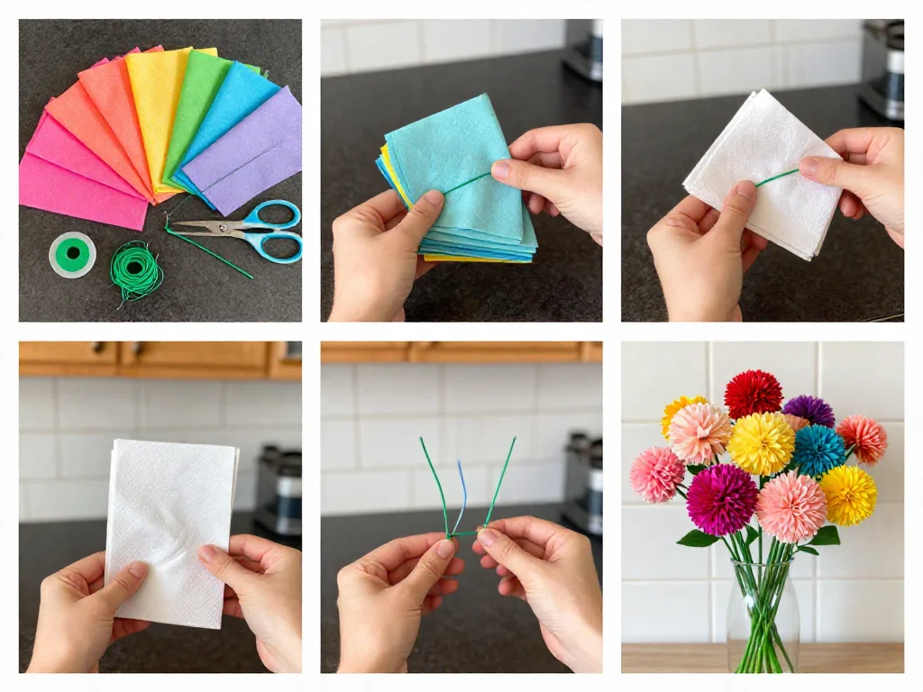 Tissue Paper Pom-Pom Flowers (Super Easy DIY) 9 Tissue Paper Pom-Pom Flowers (Super Easy DIY)