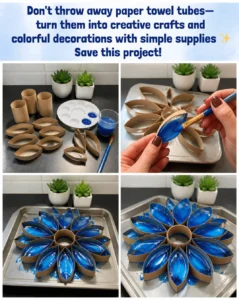 Don't throw away paper towel tubes—turn them into creative crafts and colorful decorations with simple supplies ✨ Save this project! 16 Don’t throw away paper towel tubes—turn them into creative crafts…