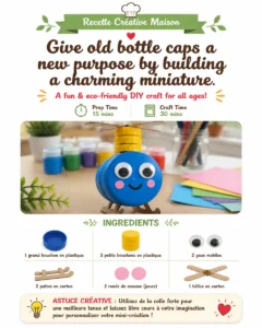 Give old bottle caps a new purpose by building a charming miniature helicopter with colorful recycled pieces. Which version would you make? 19 Give old bottle caps a new purpose by building a…