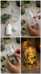 Glass Pebble Lantern 18 Glass Pebble Lantern