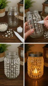 Pearl Mason Jar Lantern 22 Pearl Mason Jar Lantern
