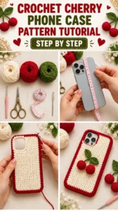 Crochet Cherry Phone Case Pattern Tutorial 13 Crochet Cherry Phone Case Pattern Tutorial