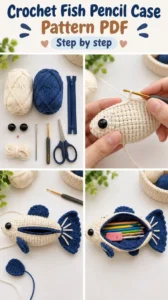 Crochet Fish Pencil Case Pattern PDF 22 Crochet Fish Pencil Case Pattern PDF