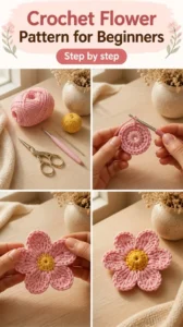 Crochet Flower Pattern Tutorial for Beginners 15 Crochet Flower Pattern Tutorial for Beginners