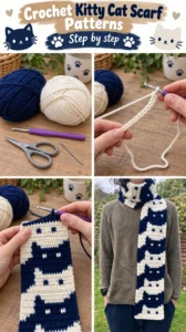 Crochet Kitty Cat Scarf Patterns 19 Crochet Kitty Cat Scarf Patterns