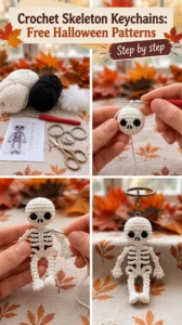 Crochet Skeleton Keychains: Free Halloween Patterns 15 Crochet Skeleton Keychains: Free Halloween Patterns