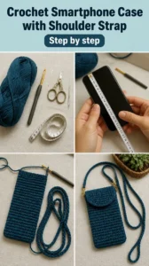 Crochet Smartphone Case with Shoulder Handle 12 Crochet Smartphone Case with Shoulder Handle