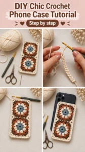 DIY Chic Crochet Phone Case Tutorial 13 DIY Chic Crochet Phone Case Tutorial
