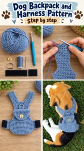 Dog Backpack and Harness Pattern 22 Dog Backpack and Harness Pattern