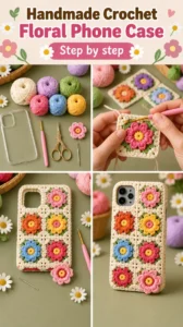 Handmade Crochet Floral Phone Case 18 Handmade Crochet Floral Phone Case