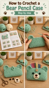 How to Crochet a Bear Pencil Case 11 How to Crochet a Bear Pencil Case
