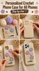 Personalized Crochet Phone Case for All Phones 17 Personalized Crochet Phone Case for All Phones