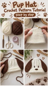 Pup Hat Crochet Pattern Tutorial 21 Pup Hat Crochet Pattern Tutorial