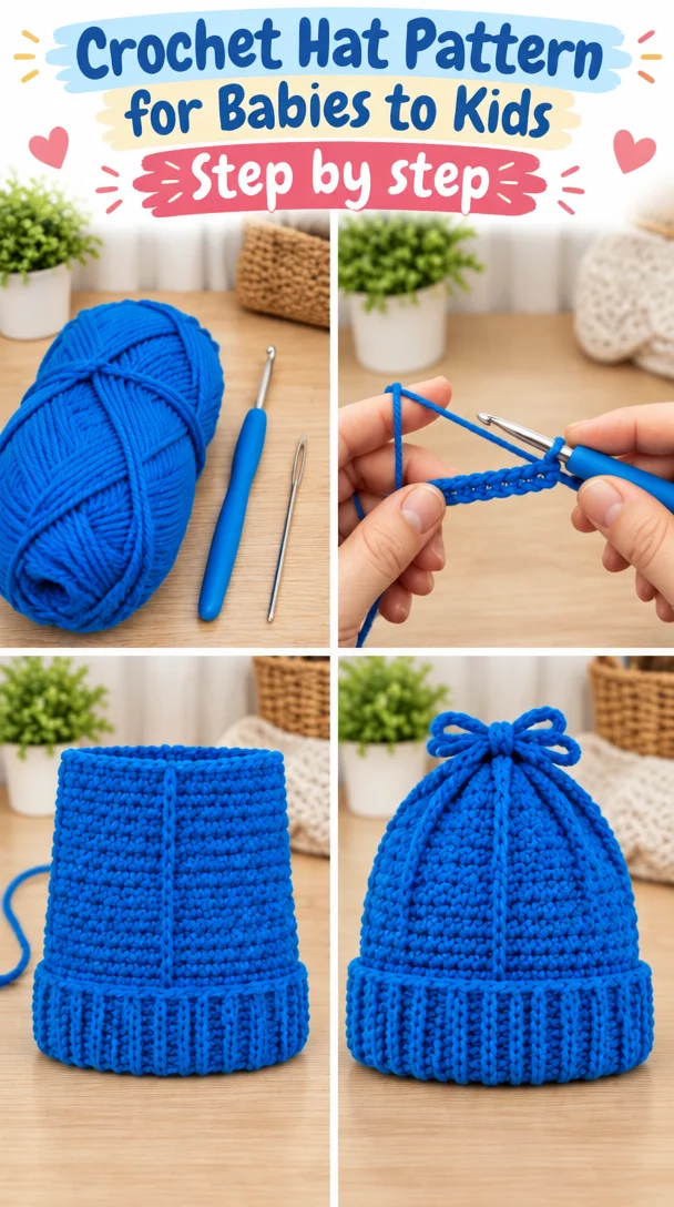 Crochet Hat Pattern for Babies to Kids 5 Baby to Kid Crochet Hat Pattern