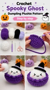 Crochet Spooky Ghost Dumpling Plushie Pattern 22 Crochet Spooky Ghost Dumpling Plushie Pattern