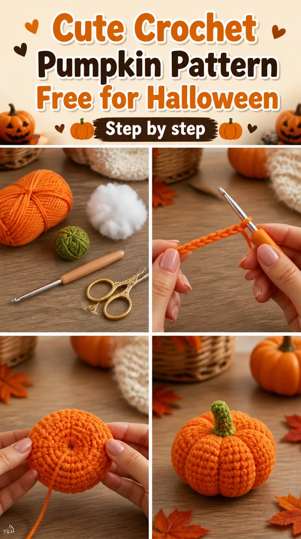 Cute Crochet Pumpkin Pattern Free for Halloween 5 Cute Crochet Pumpkin Free Pattern For Halloween