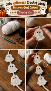 Cute Halloween Crochet Ideas Featuring Ghost Garlands 17 Cute Halloween Crochet Ideas Featuring Ghost Garlands