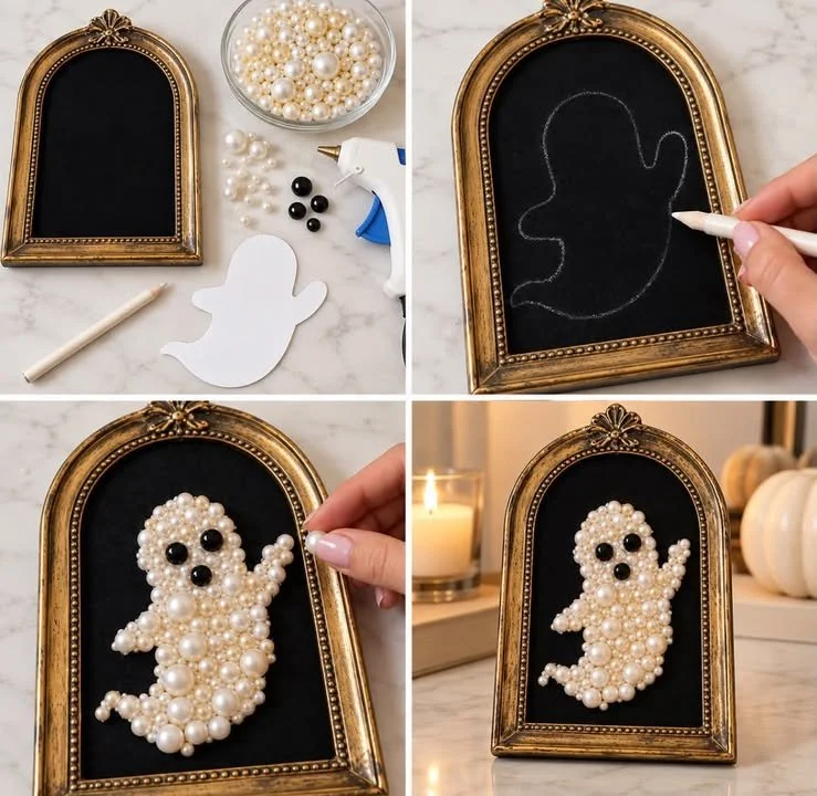 DIY Pearl Bead Ghost Craft 6 DIY Pearl Bead Ghost 👻