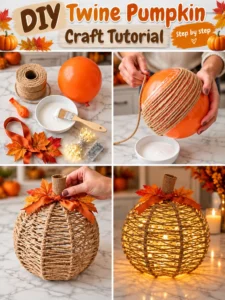 DIY Twine Pumpkin Craft Tutorial 22 DIY Twine Pumpkin Craft Tutorial