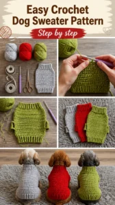 Easy Crochet Dog Sweater Pattern 21 Easy Crochet Dog Sweater Pattern