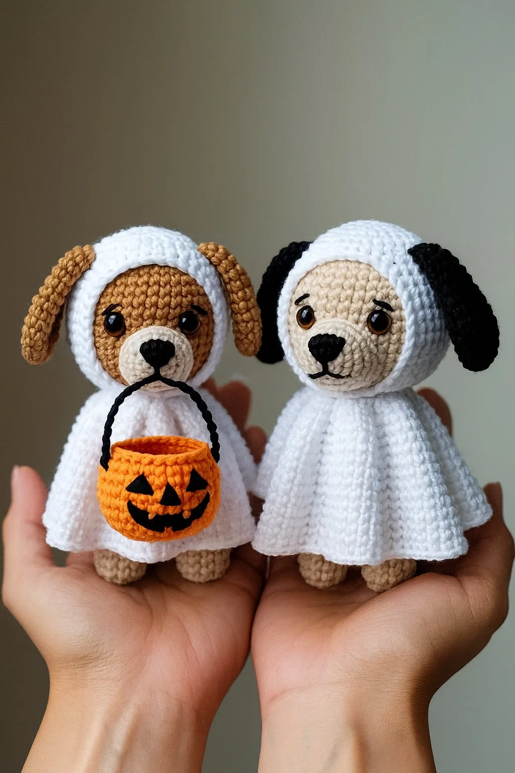 Free Amigurumi Halloween Ghost Puppies Crochet Pattern 6 Amigurumi Halloween Ghost Puppies - FREE Crochet Pattern - CRAFTSFORLOVE.COM