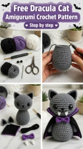 Free Dracula Cat Amigurumi Crochet Pattern 22 Free Dracula Cat Amigurumi Crochet Pattern