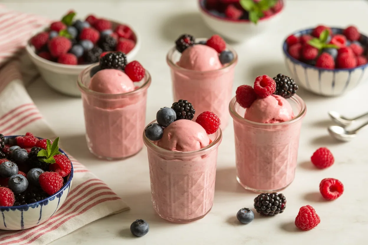 Fruit and Milk Bliss: Discover a Frozen Dairy Dessert Delight 7 a frozen dairy dessert containing fruit and milk
