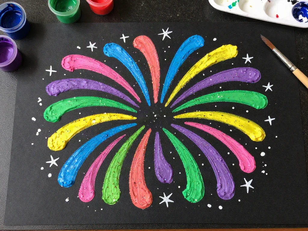 Glue and salt create raised lines that soak up watercolor for a bright, textured painting activity. 9 Glue and salt create raised lines that soak up watercolor for a bright, textured painting activity.
