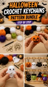 Halloween Crochet Keychains Pattern Bundle 18 Halloween Crochet Keychains Pattern Bundle