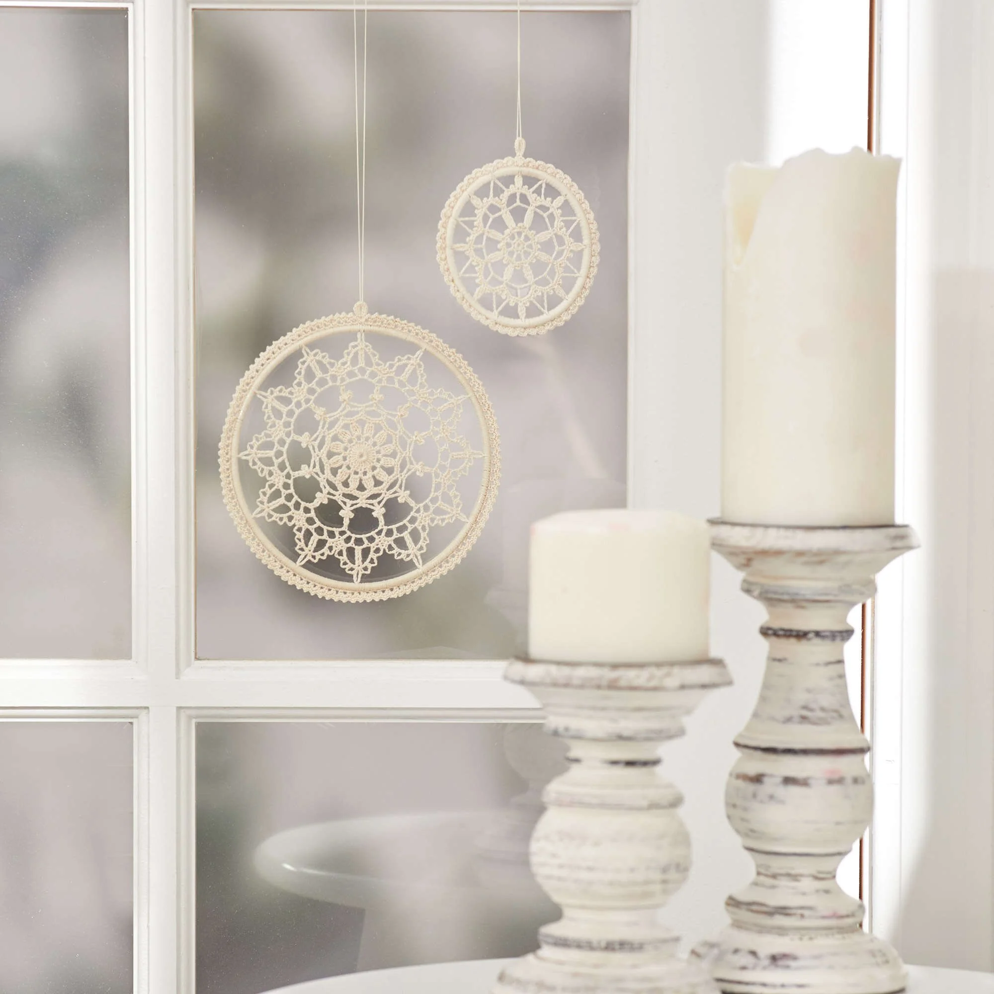 Mini Doily Crochet Pattern for Suncatchers 6 Crochet Suncatcher Mini-Doilies Pattern