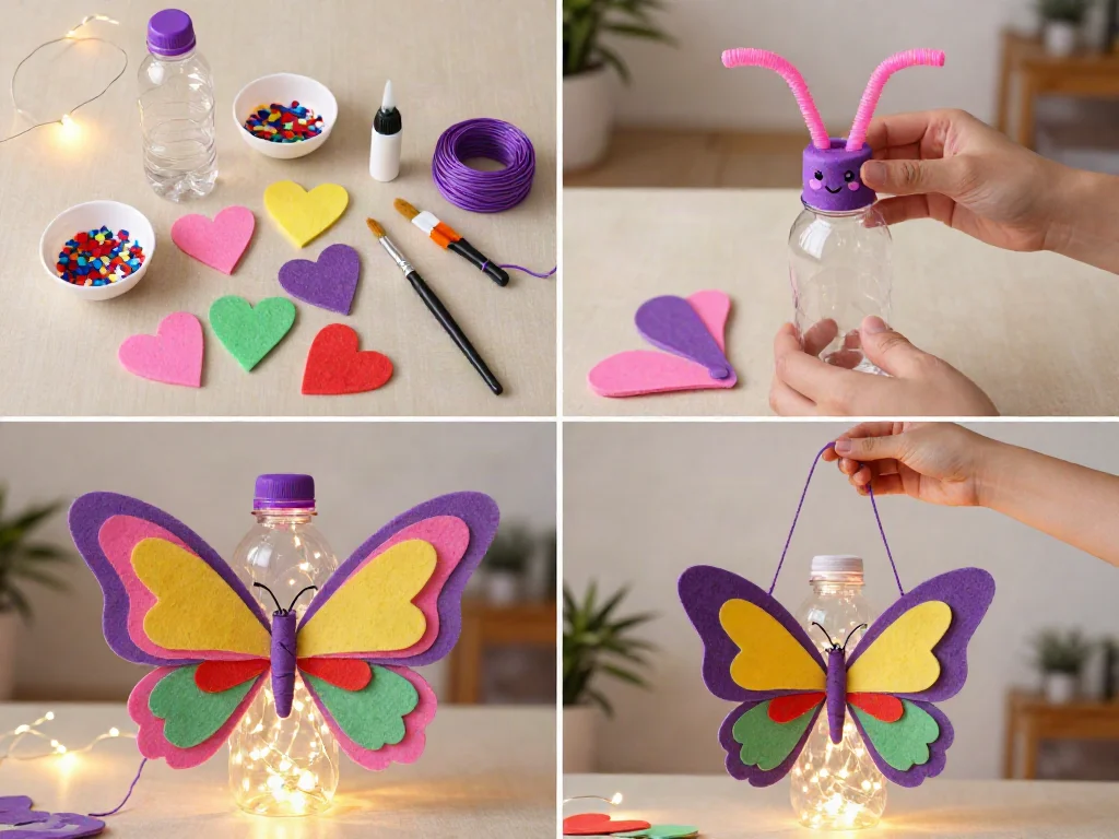 Old cardboard and plastic bottles can be transformed into a unique handmade lamp with a creative recycled design. 7 Old cardboard and plastic bottles can be transformed into a unique handmade lamp with a creative recycled design.