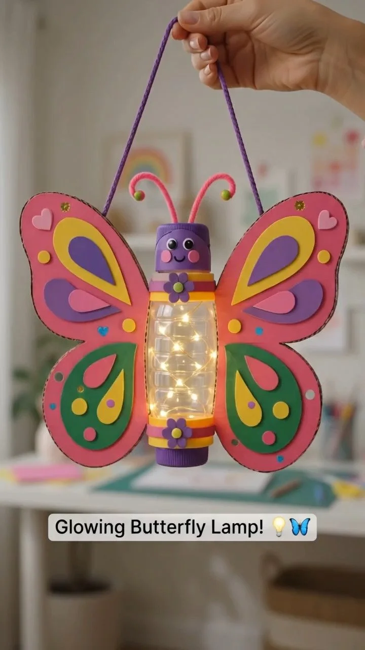 Old cardboard and plastic bottles can be transformed into a unique handmade lamp with a creative recycled design. 8 Old cardboard and plastic bottles can be transformed into a unique handmade lamp with a creative recycled design.