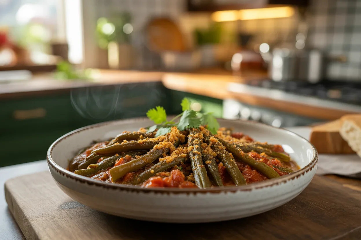 Savoring Braised Pole Beans in Smoky Tomato Sauce Tonight! 7 Savoring Braised Pole Beans in Smoky Tomato Sauce Tonight!