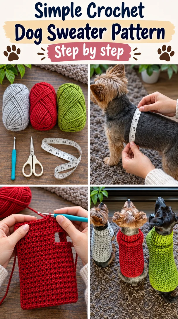 Simple Crochet Dog Sweater Pattern 5 Easy Crochet Dog Sweater Pattern