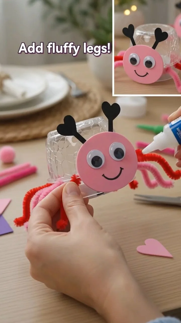 Soft textures and glowing lights turn these adorable love bugs into a cozy decoration with a warm, whimsical look. 4 Soft textures and glowing lights turn these adorable love bugs into a cozy decoration with a warm, whimsical look.