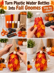 Turn Plastic Water Bottles Into Fall Gnomes 18 Turn Plastic Water Bottles Into Fall Gnomes